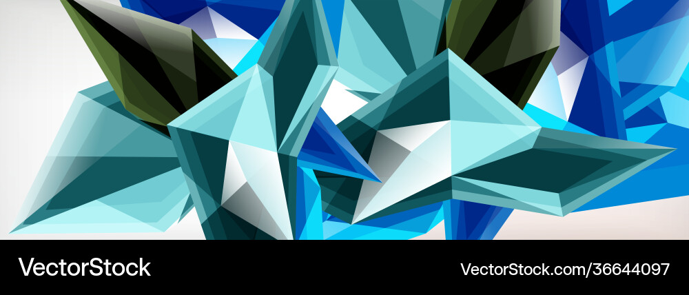 3d triangles and pyramids abstract Vector Image