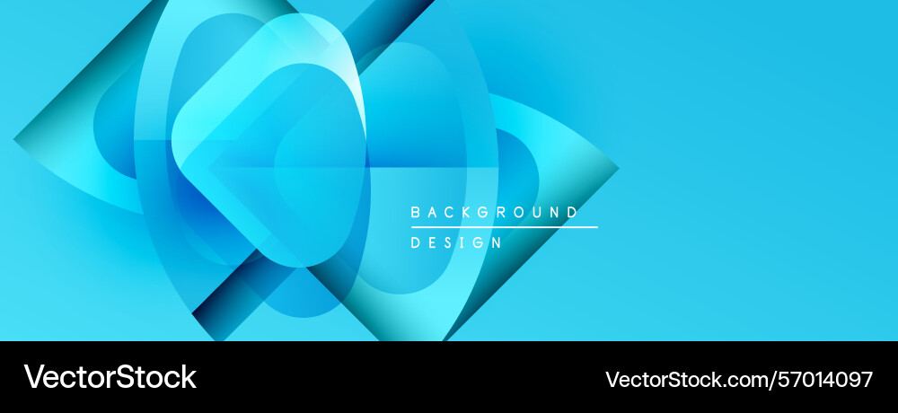 Abstract blue design features overlapping shapes Vector Image