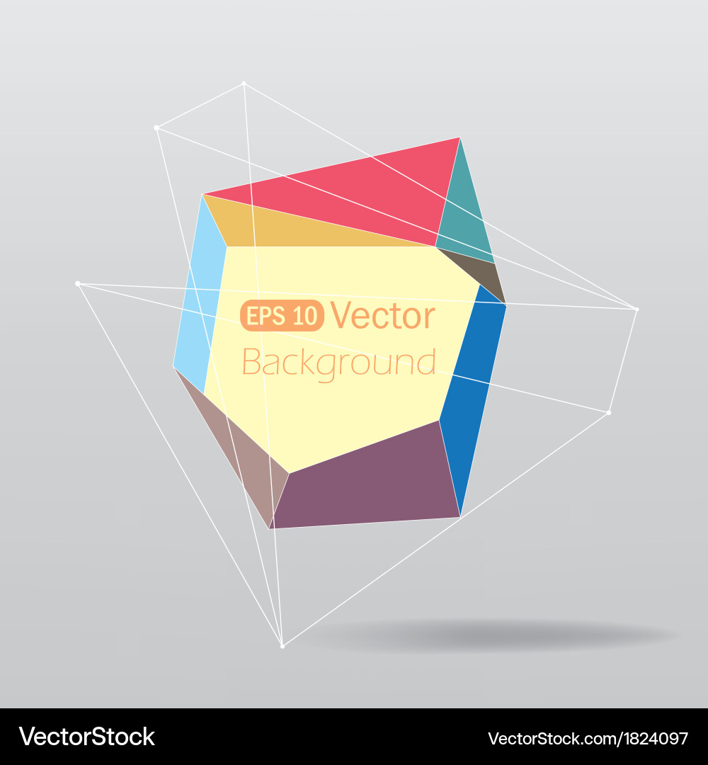 Abstract Geometric Background with Lines Vector Image