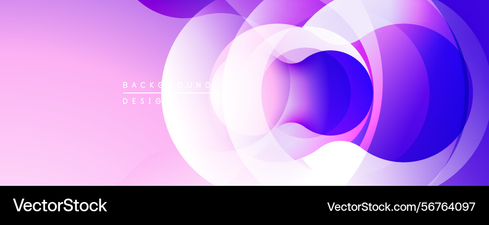 Abstract gradient circles overlap creating vector image