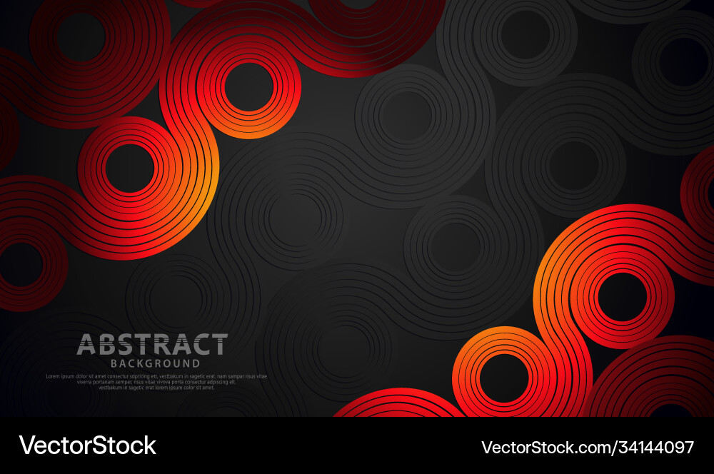 Abstract wave lines and round shapes background Vector Image