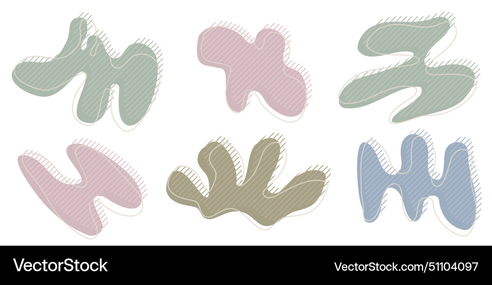 Collection of organic irregular blob shape Collection of organic irregular blob shape vector image