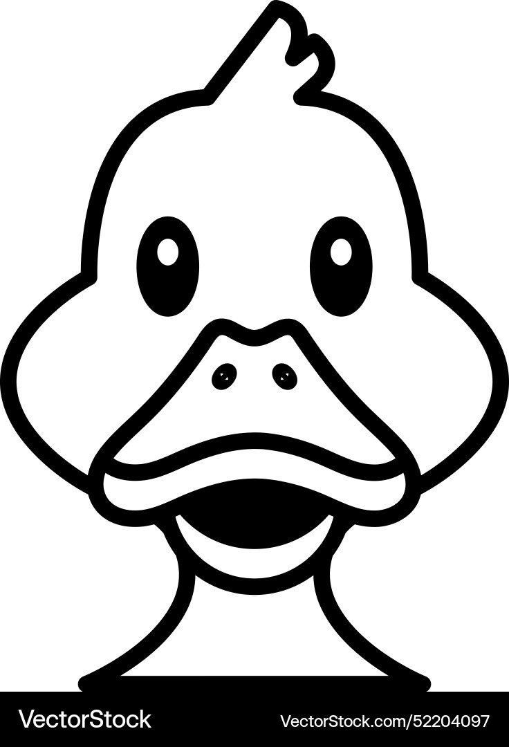 Duck in line icon style Duck in line icon style Vector Image