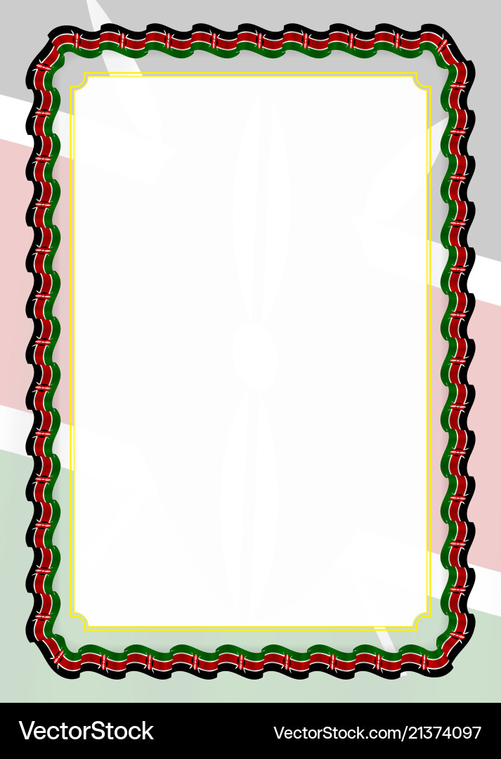 Frame and border of ribbon with kenya flag Frame and border of ribbon with kenya flag vector image