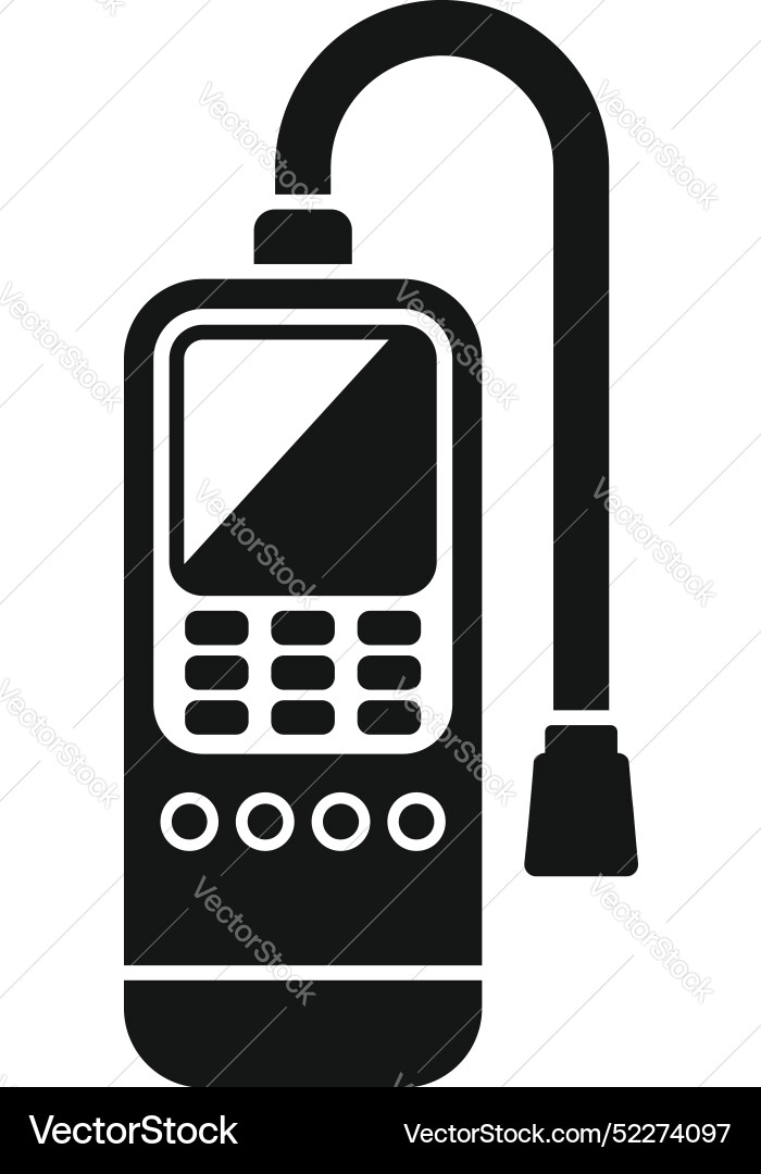 Gas detector device measuring methane level icon Gas detector device measuring methane level icon vector image