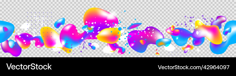 Horizontal template with color elements isolated Horizontal template with color elements isolated vector image