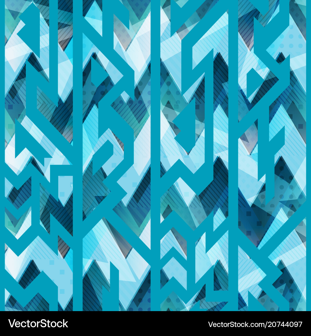 Ice color geometric seamless pattern Ice color geometric seamless pattern vector image