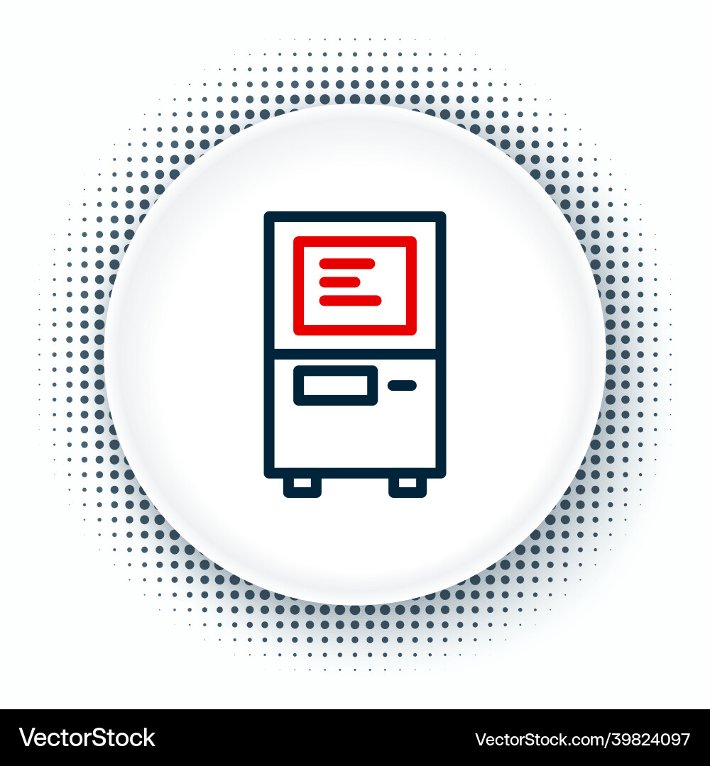Line atm - automated teller machine icon isolated Line atm - automated teller machine icon isolated vector image