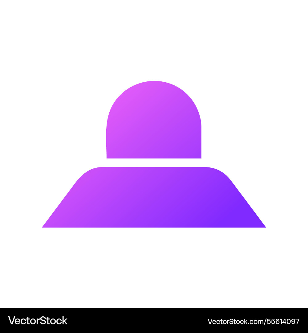 Minimalist user icon with purple gradient design vector image