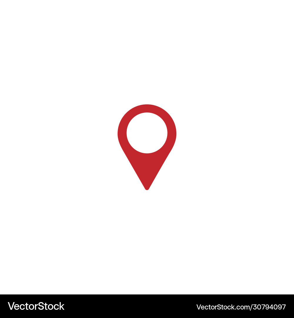 Red location icon gps pointer map pin navigator vector image