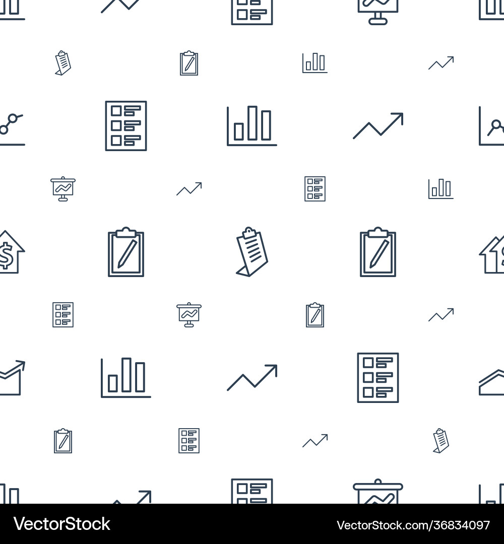 Report icons pattern seamless white background Vector Image