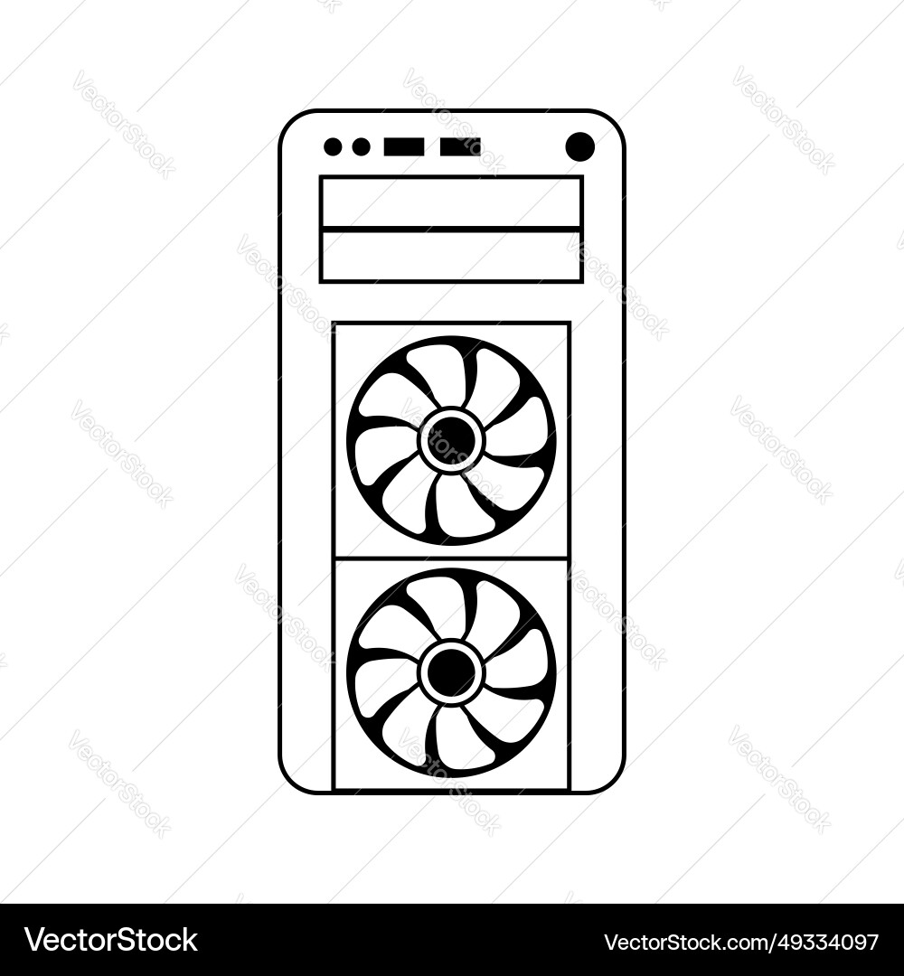 Simple of system unit or personal computer icon vector image