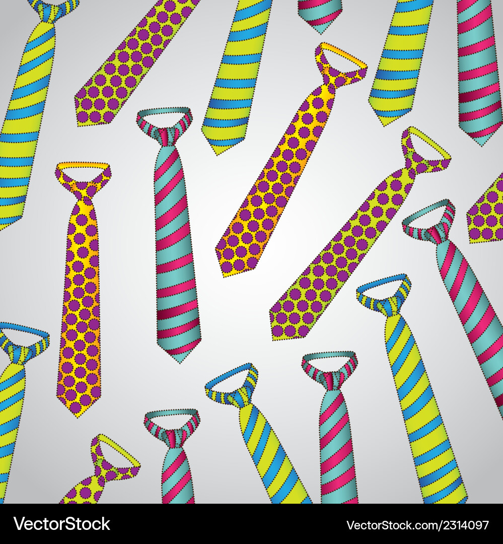 Tie pattern of colors on a gray background Vector Image