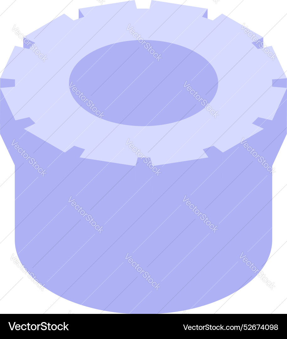 3d rendering of a round fortress with battlements Vector Image