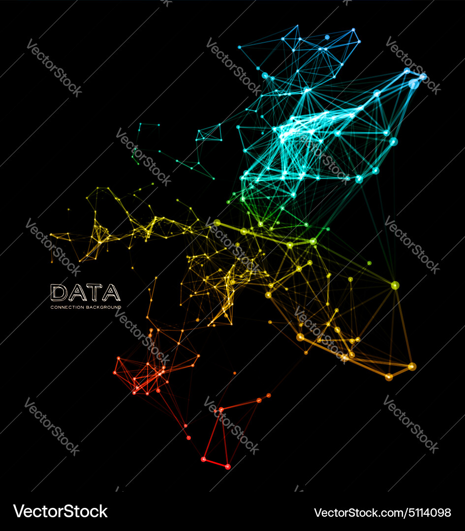 Abstract Data Network Background vector image