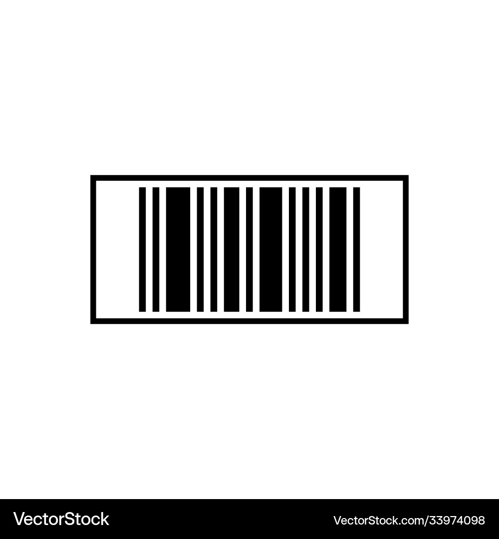 Barcode line icon design bar code scanner Vector Image
