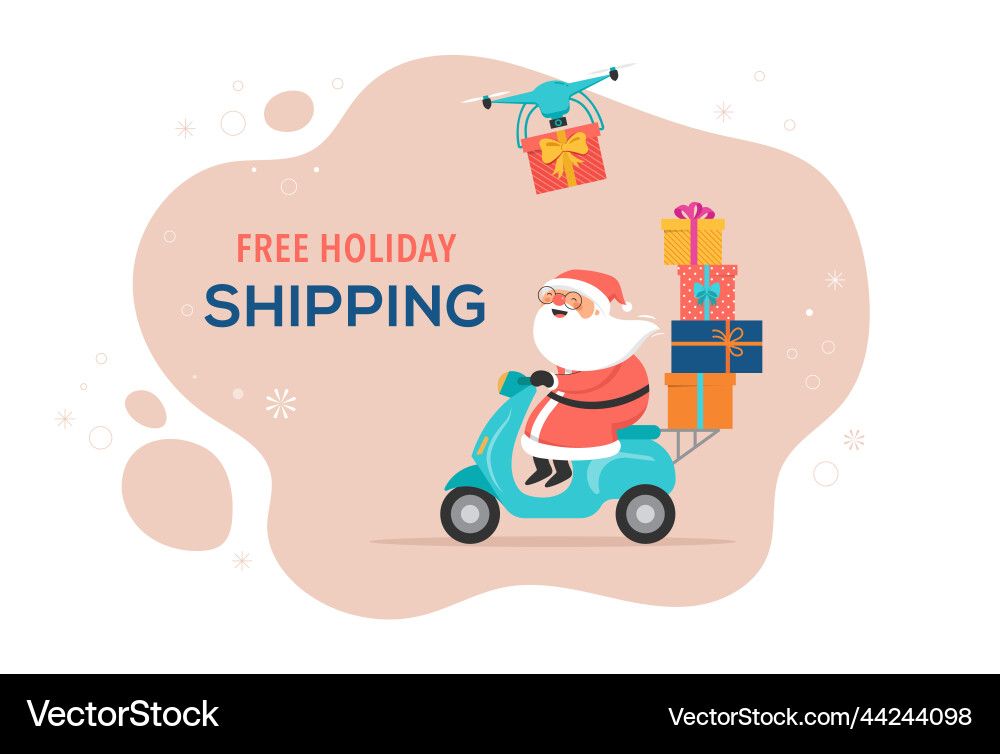 Christmas Delivery Service Vector Image