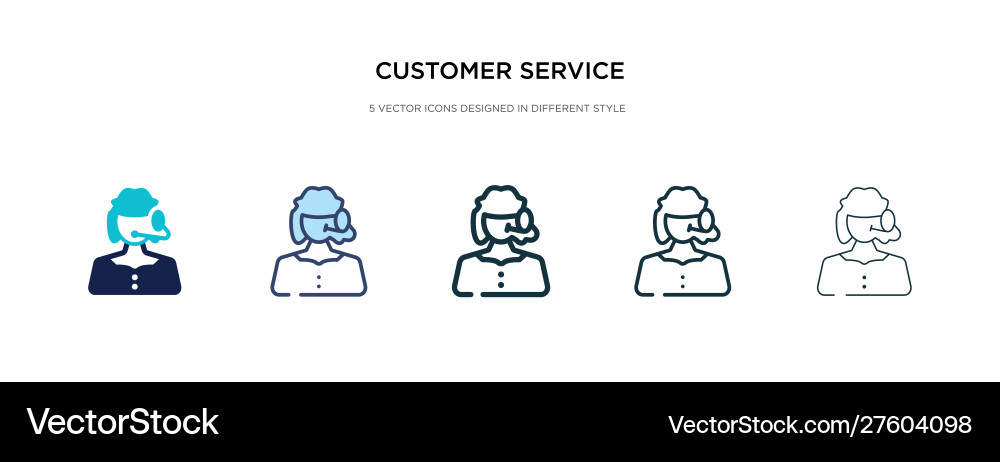 Customer service icon in different style two Customer service icon in different style two vector image
