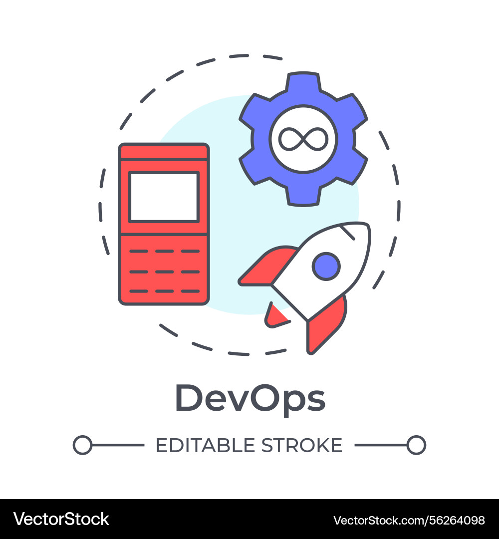 Devops multi color concept icon Devops multi color concept icon vector image