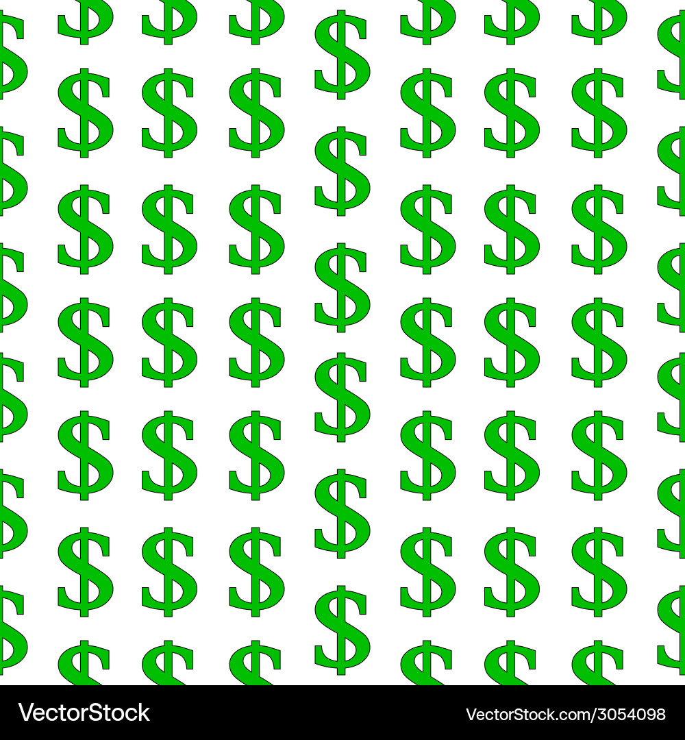 Dollar symbol seamless pattern Vector Image