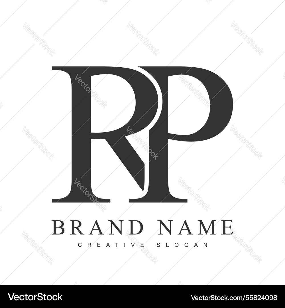Elegant RP Logotype - R & P Initial Vector Image