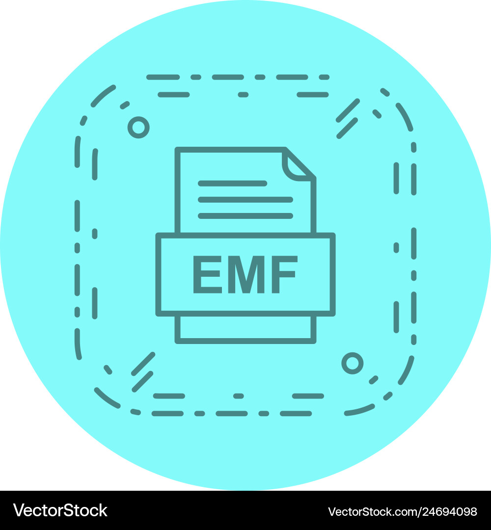 Emf file document icon Vector Image