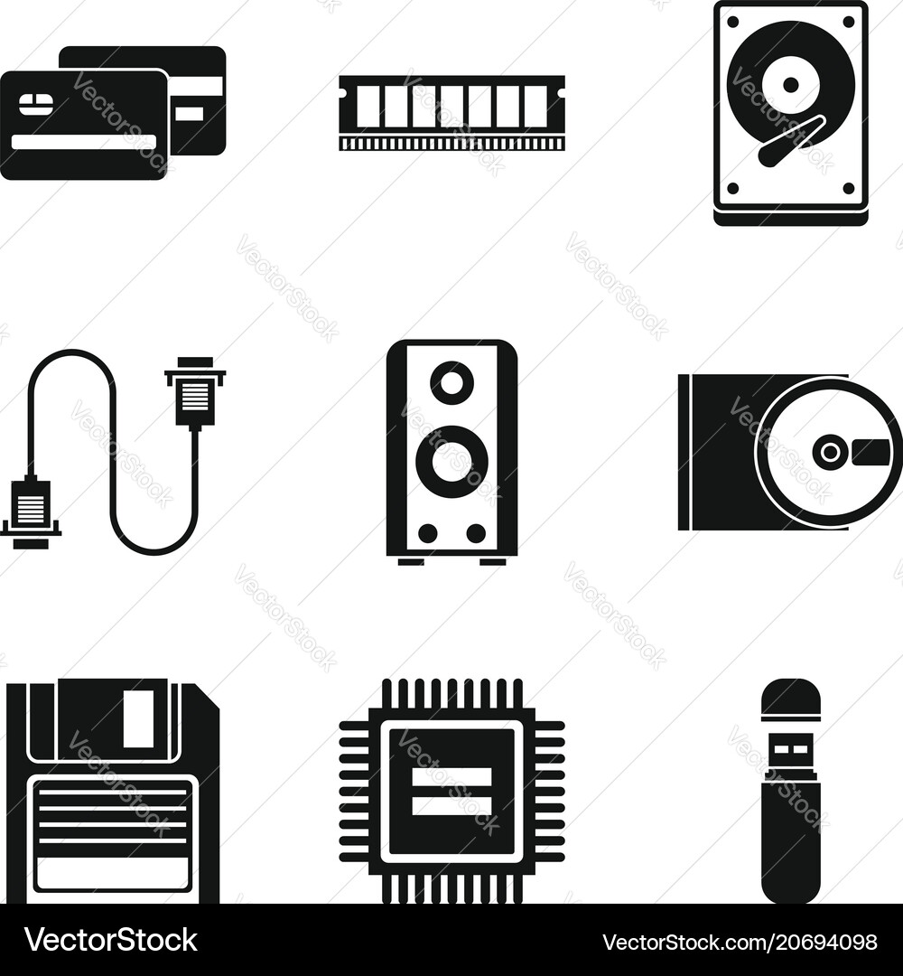 Expert icons set simple style Expert icons set simple style vector image
