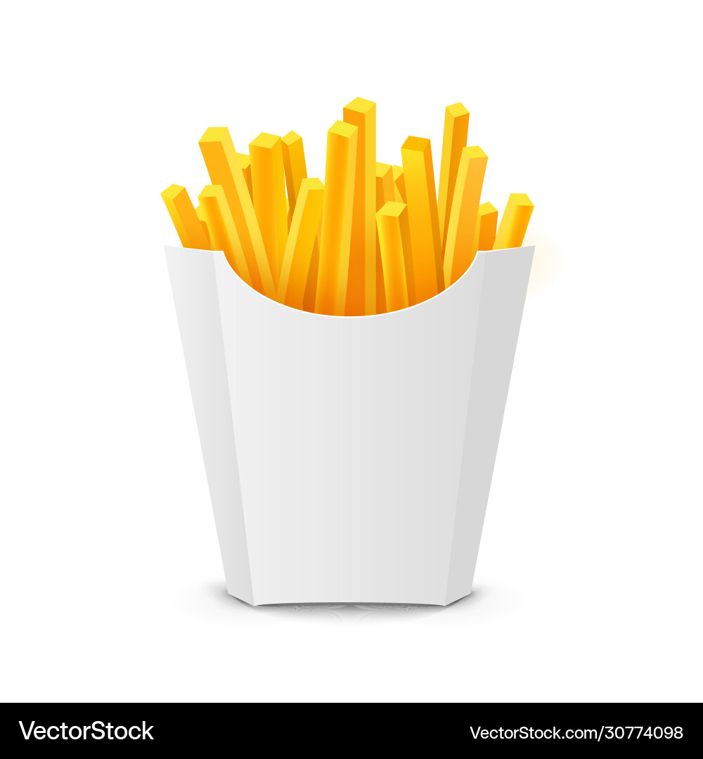 Französische Kartoffel-Packbox Cartoon Fastfood fry Französische Kartoffel-Packbox Cartoon Fastfood fry vektorbild