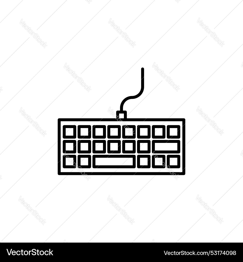 Keyboard icon set computer typing symbol Vector Image