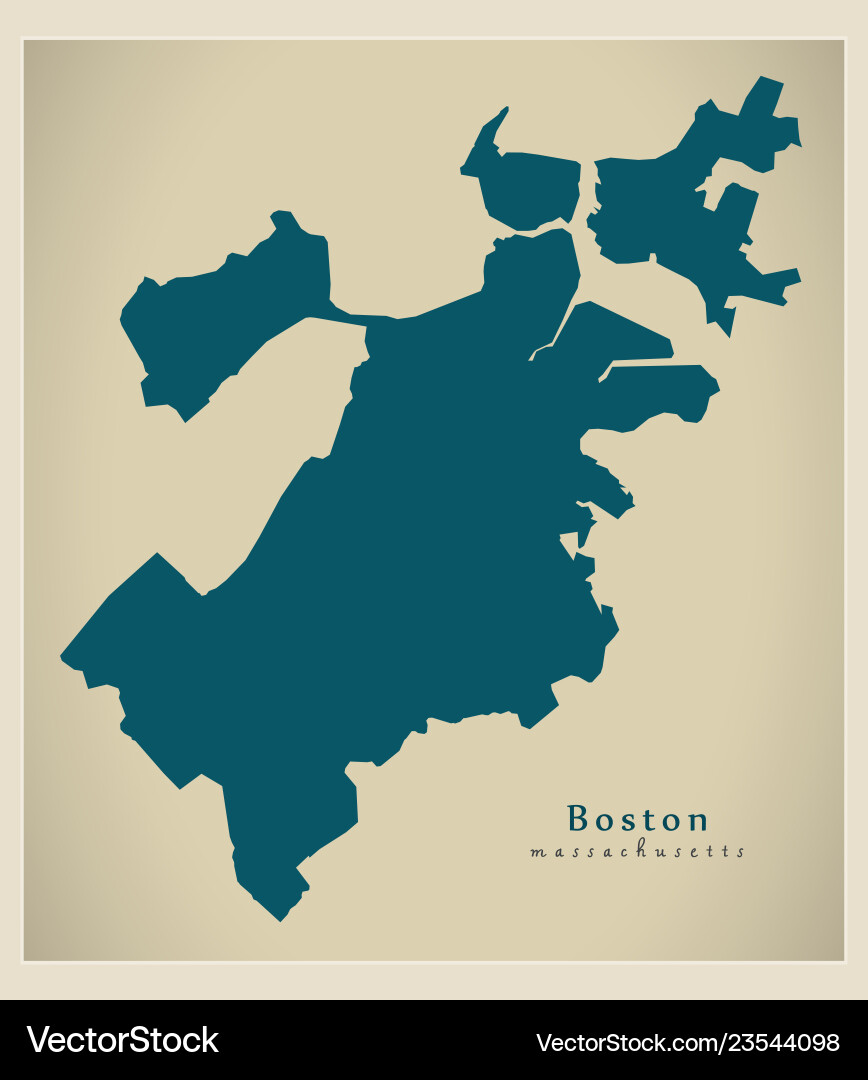 Moderne Karte - Boston massachusetts Stadt der usa Moderne Karte - Boston massachusetts Stadt der usa vektorbild