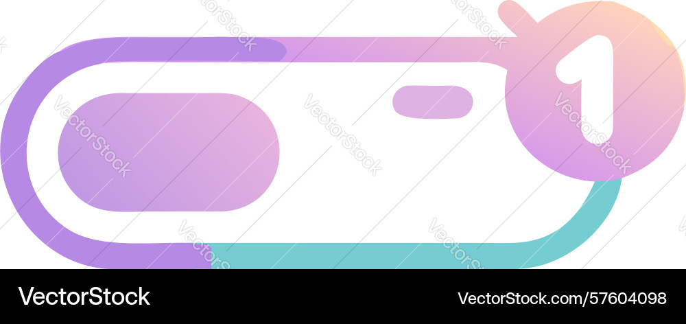 New message notification bar - incoming vector image