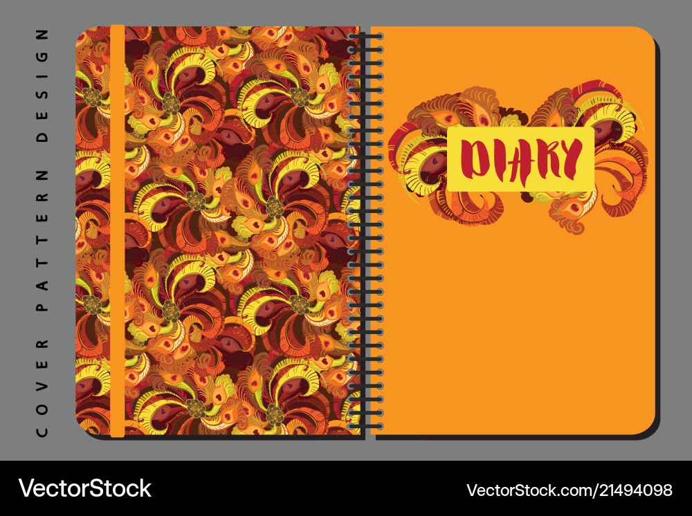 Notebook and diary cover design for print Notebook and diary cover design for print vector image