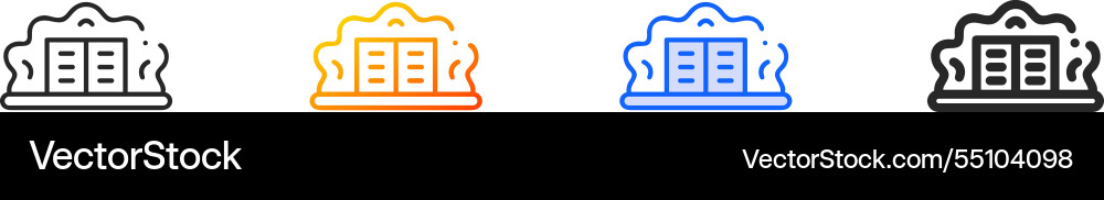 Prompt iconthin linear gradient blue stroke Vector Image