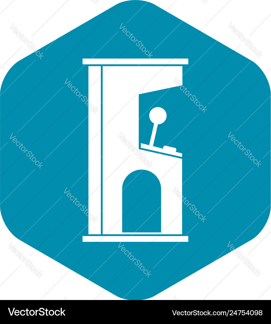 Retro style arcade game machine icon simple Retro style arcade game machine icon simple Vector Image