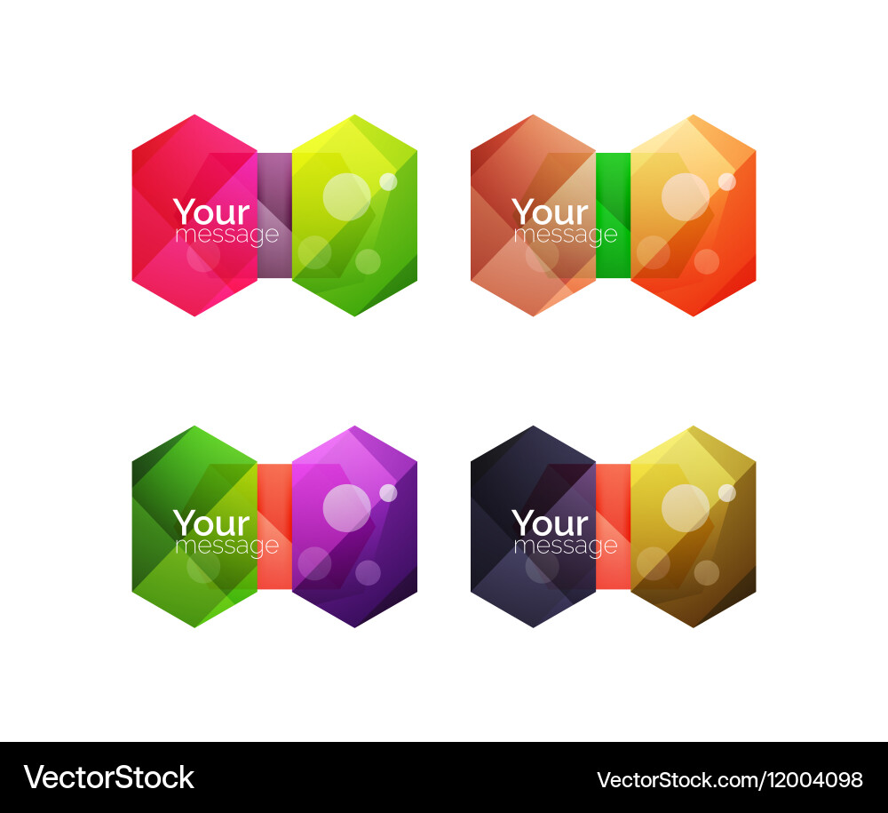 Shiny blank web option boxes vector image