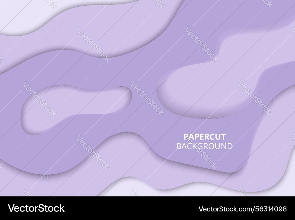 Smooth layered abstract papercut background vector image