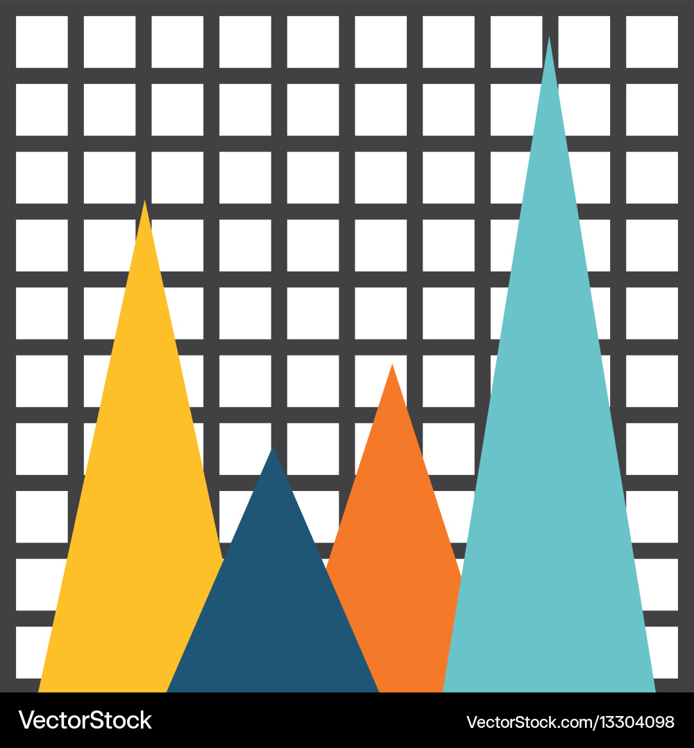 Statistic graph report vector image