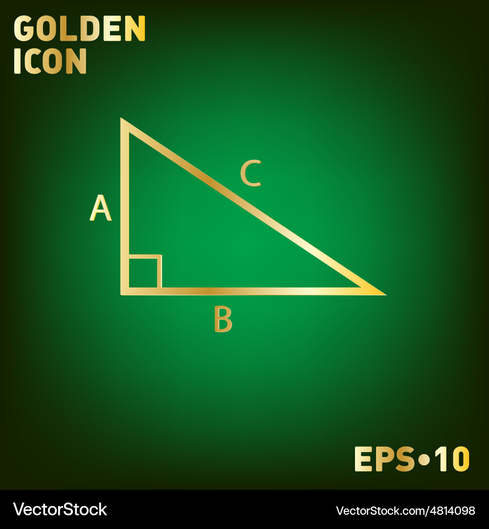 Triangle math symbol icon geometry learning Vector Image