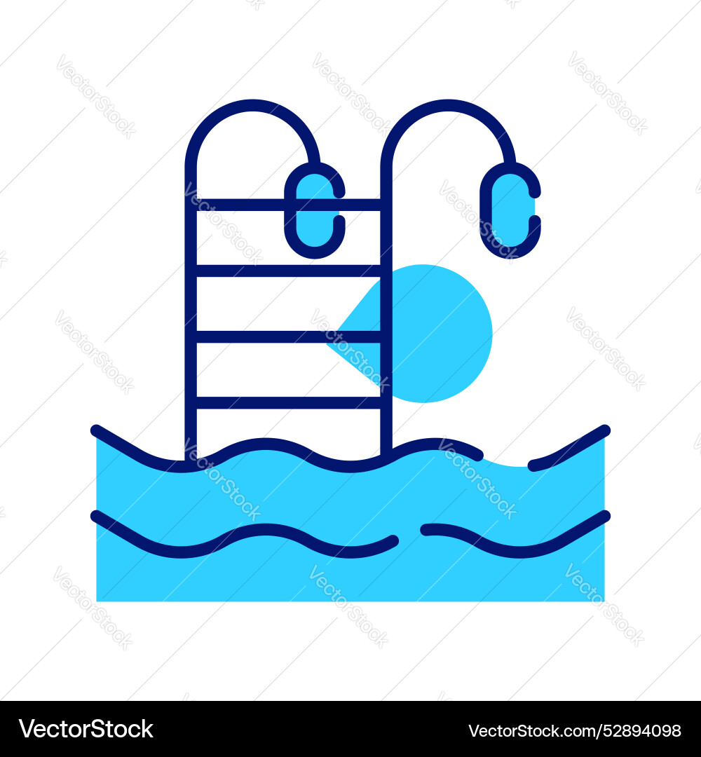 Visually appealing of swimming pool editable lap Vector Image