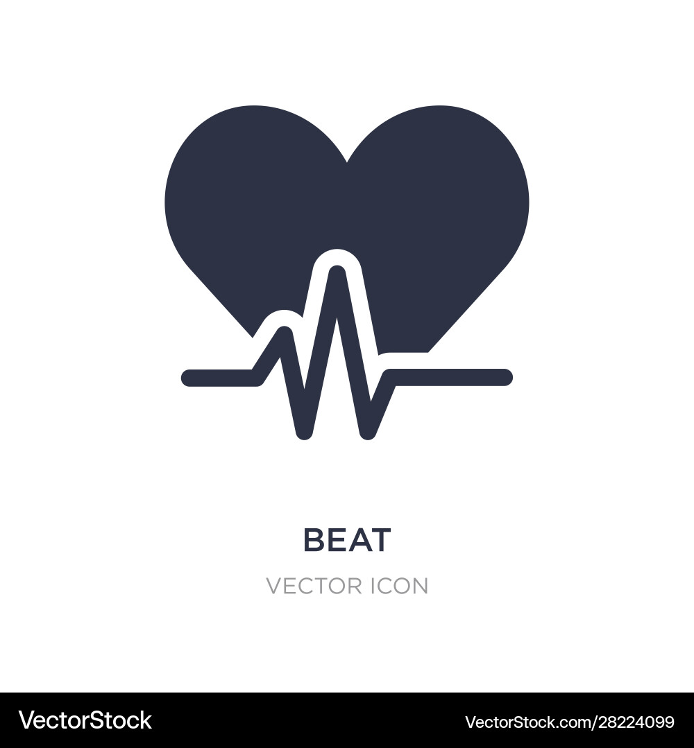 Beat icon on white background simple element from vector image