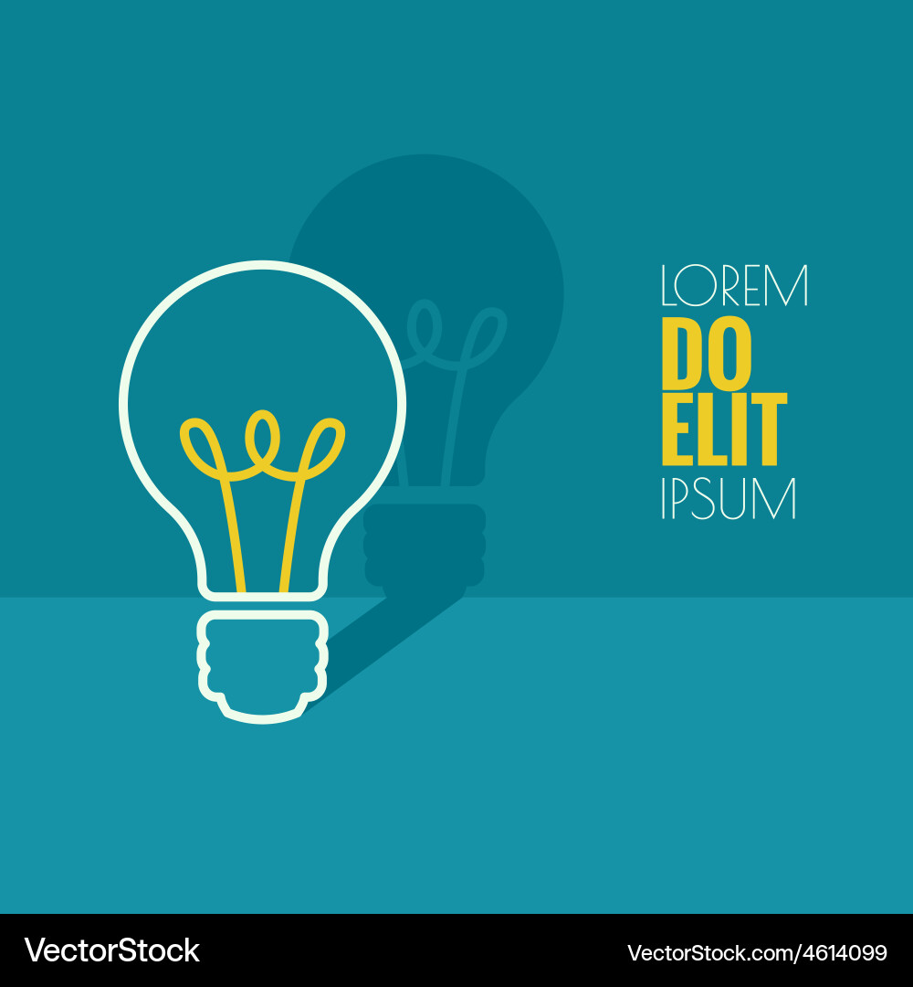 Bulb light idea Royalty Free Vector Image - VectorStock