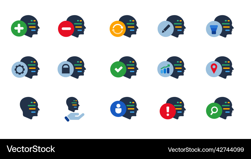Code Programmierung innerhalb des Kopfsymbols von ai Code Programmierung innerhalb des Kopfsymbols von ai vektorbild