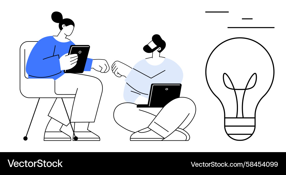 Collaborative Idea Generation Vector Image
