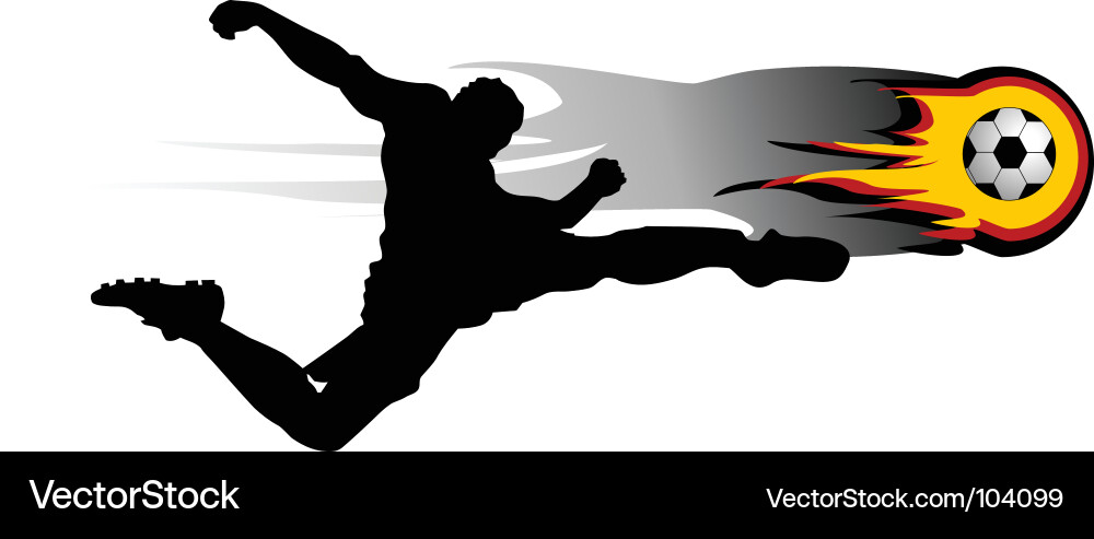 Dynamic Soccer Player vector image