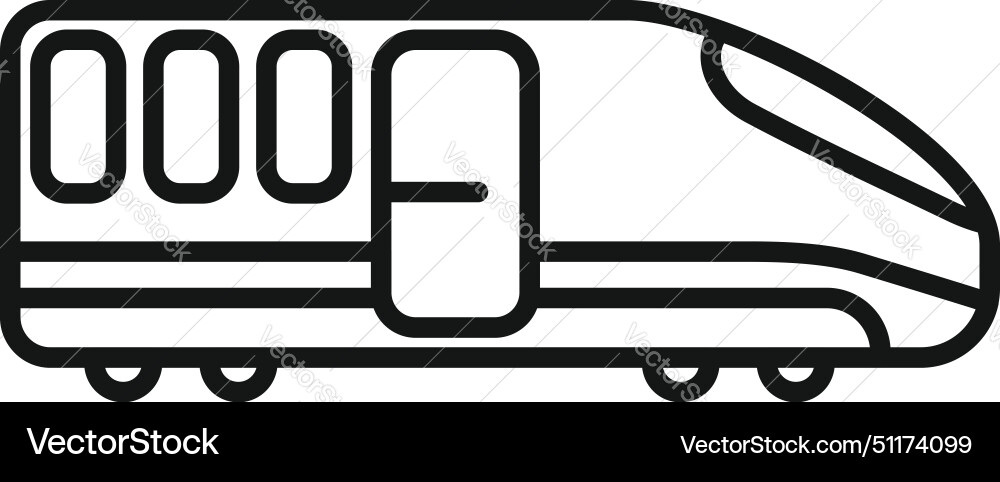 Express locomotive icon outline electric Express locomotive icon outline electric vector image