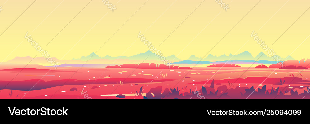Fantastische Planeten-Oberfläche Panorama Fantastische Planeten-Oberfläche Panorama vektorbild