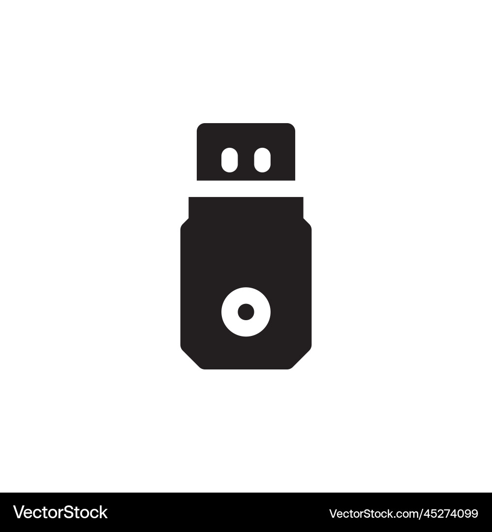 Flash disk icon computer component solid Flash disk icon computer component solid vector image