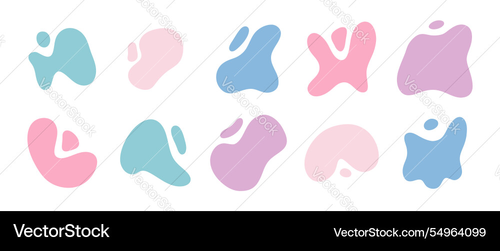 Freeform set abstract irregular random blobs Freeform set abstract irregular random blobs vector image