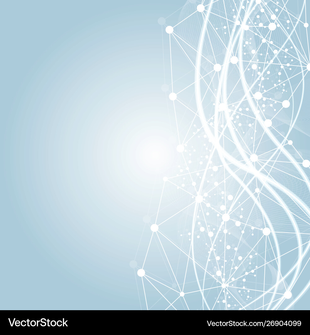 Geometric abstract background with connected line Vector Image