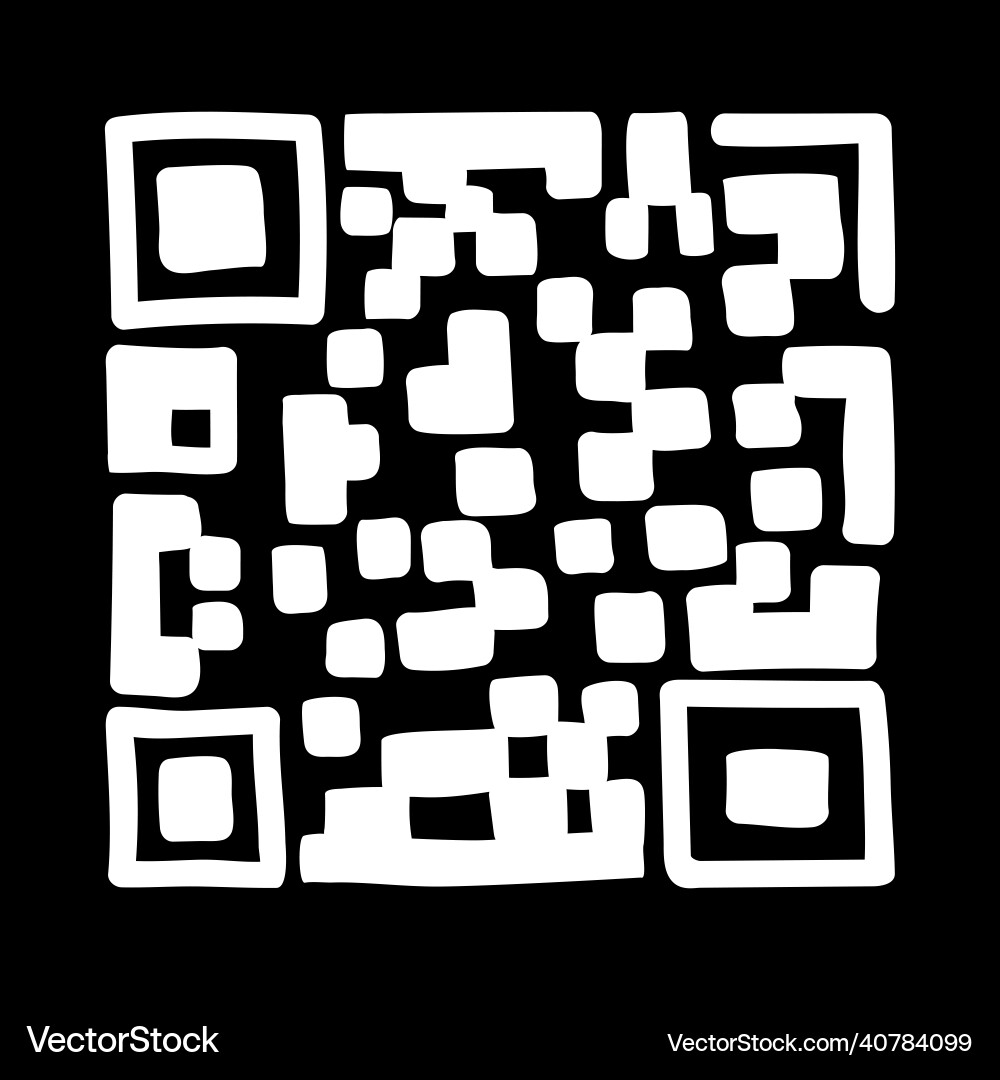 Qr - code isolated on black background universal Qr - code isolated on black background universal vector image